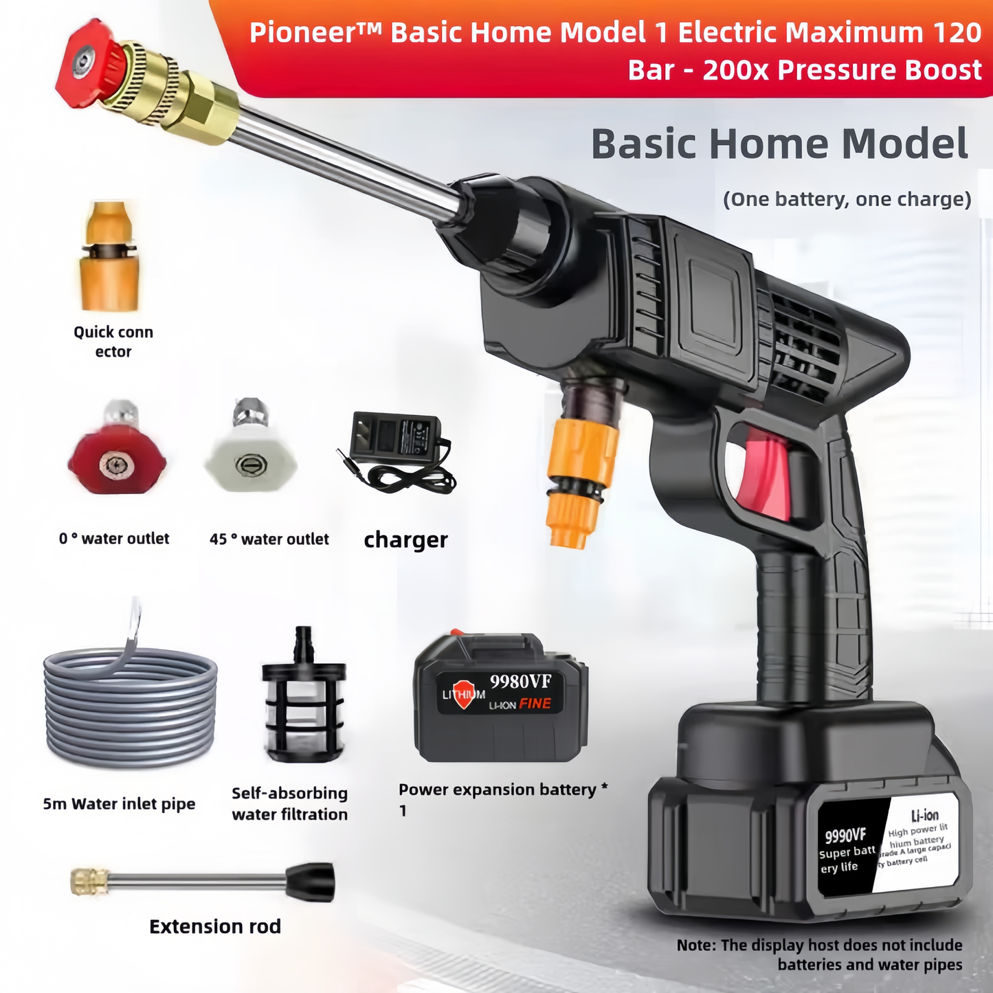 🔥2025 HOT SALE🔥PioneerTM Cordless Portable High Pressure Spray Water Gun