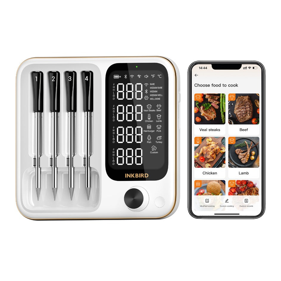 WiFi & Bluetooth Meat Thermometer INT-14-BW