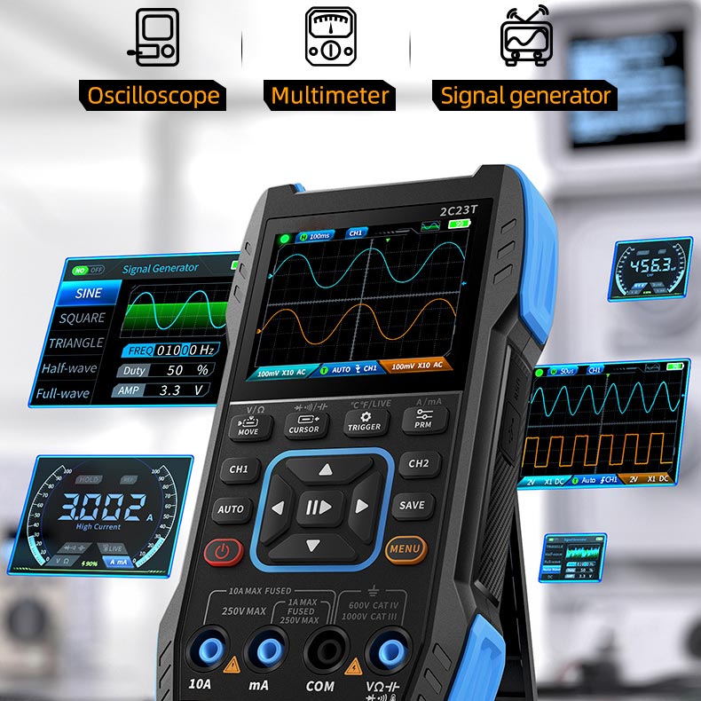2C25T Digital Oscilloscope Multimeter DDS Generator 3 in 1