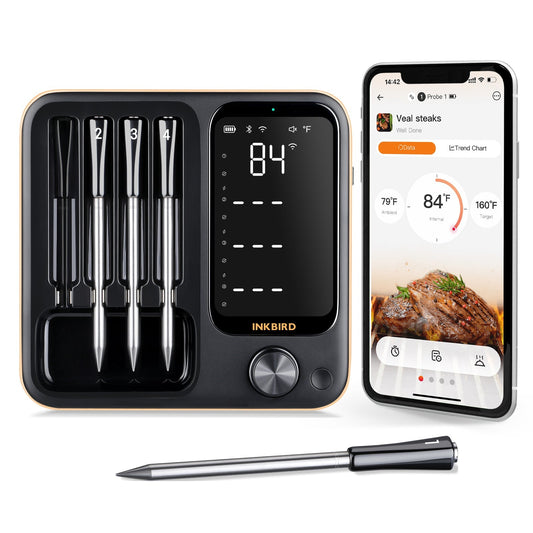 WiFi & Bluetooth Meat Thermometer INT-14-BW